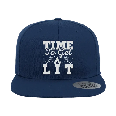 Time to Get Lit Embroidered Flat Bill Hat